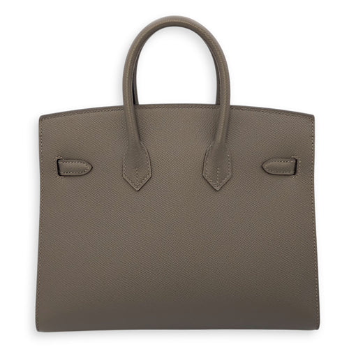 Sellier Birkin 25 Gris Meyer in Epsom, Gold hardware