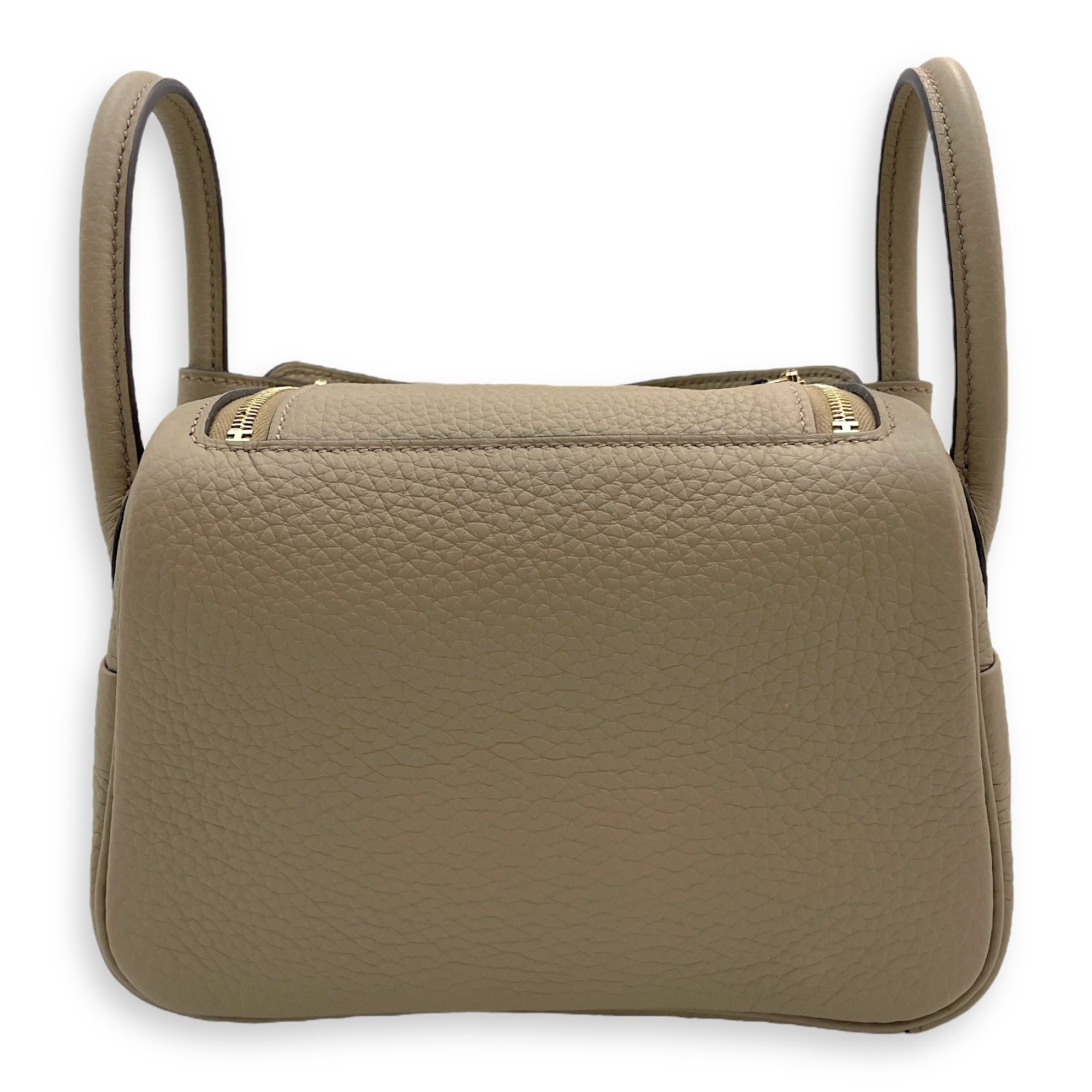 Lindy II Mini Beige Marfa in Clemence, Gold hardware