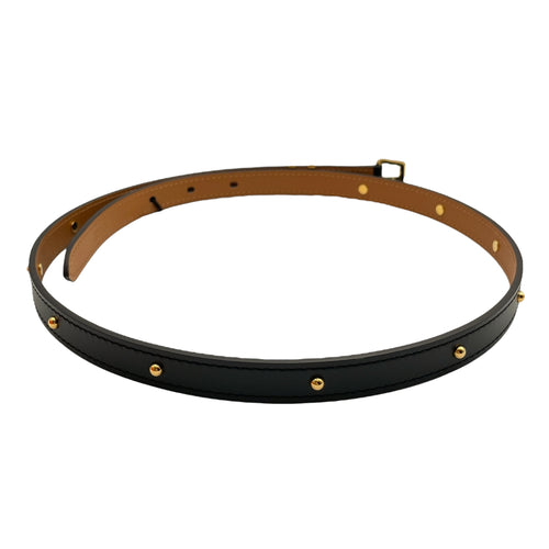 Pop H Cloutee 15 75 Black Belt in Veau Hunter, Gold hardware