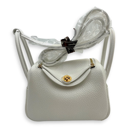 Lindy Mini New White in Clemence, Gold hardware