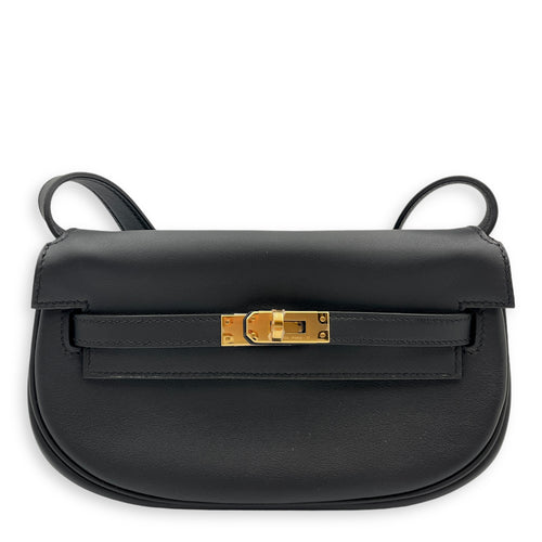 Kelly Moove Black in Swift, Gold hardware