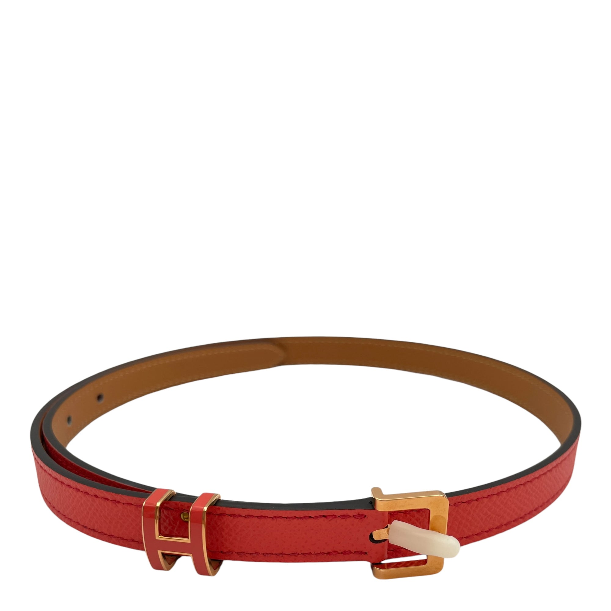 Pop H 15 Belt 70 Rose Texas Belt in Epsom, Rose Gold hardware