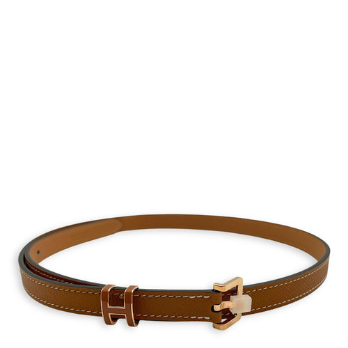 Pop H 15 Belt 75 Gold Belt in Epsom, Rose Gold hardware