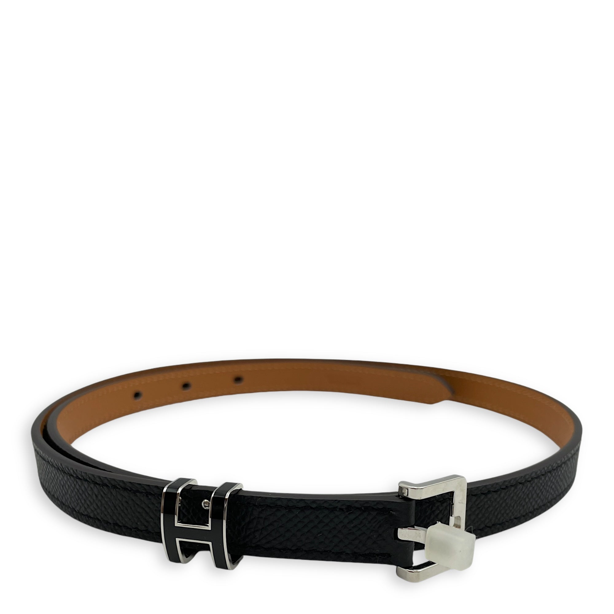 Pop H 15 Belt 75 Black Belt in Epsom, Palladium hardware