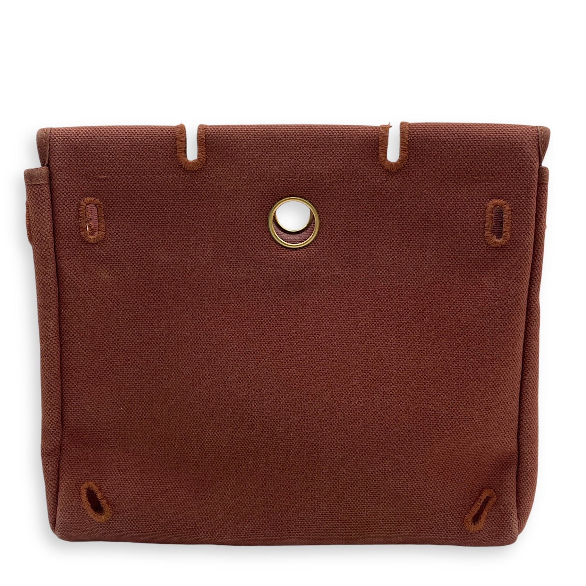 2-in-1 Herbag Brown in Toile and Vache Hunter, Gold hardware