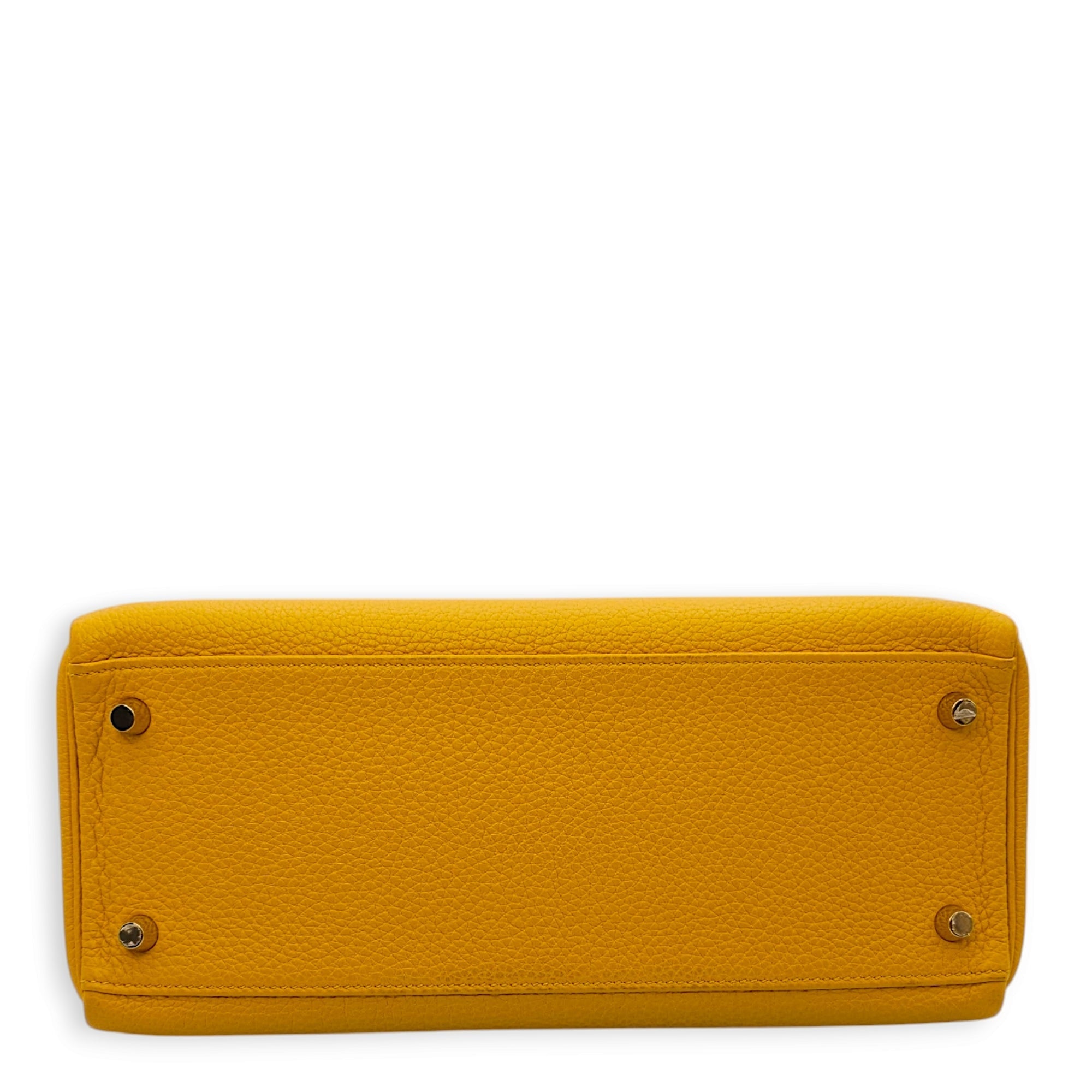 Kelly 28 Jaune Ambre in Togo Gold hardware CL2411-7805 8