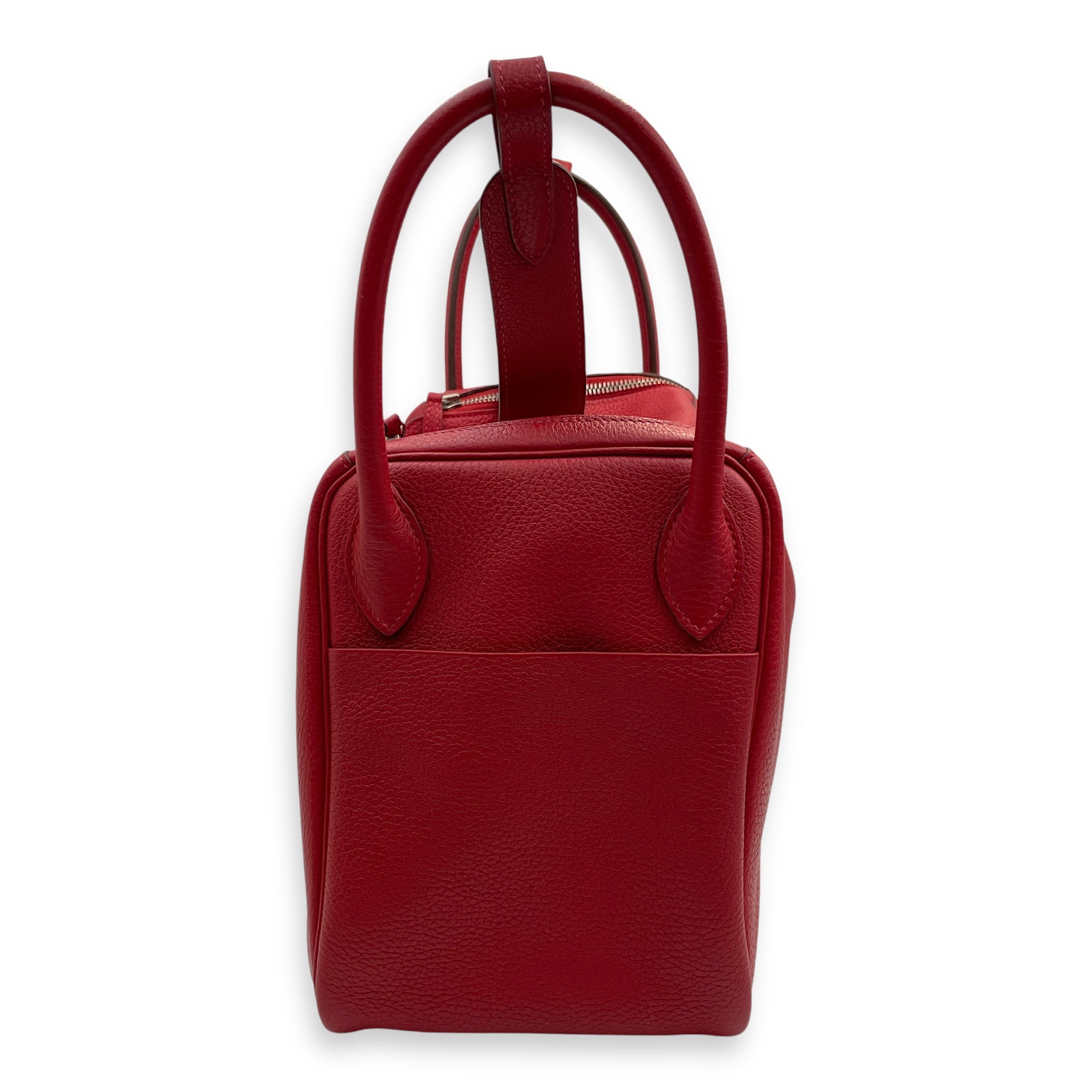 Lindy 30 Rouge Casaque in Clemence Palladium hardware CL2407-3537 4