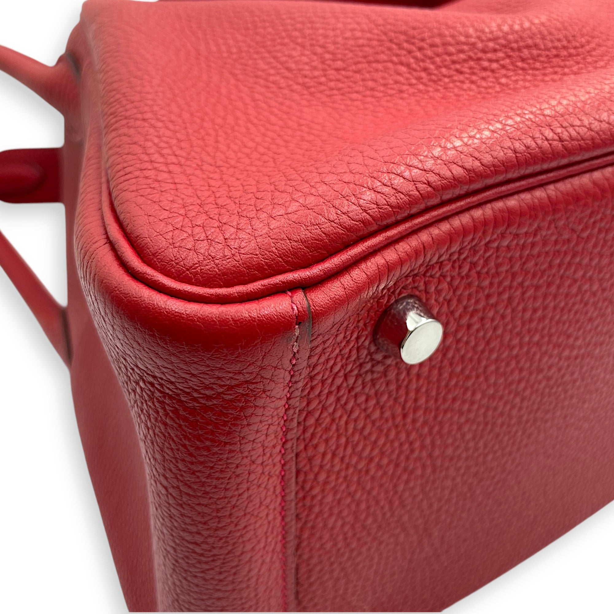 Lindy 30 Rouge Casaque in Clemence Palladium hardware CL2407-3537 7