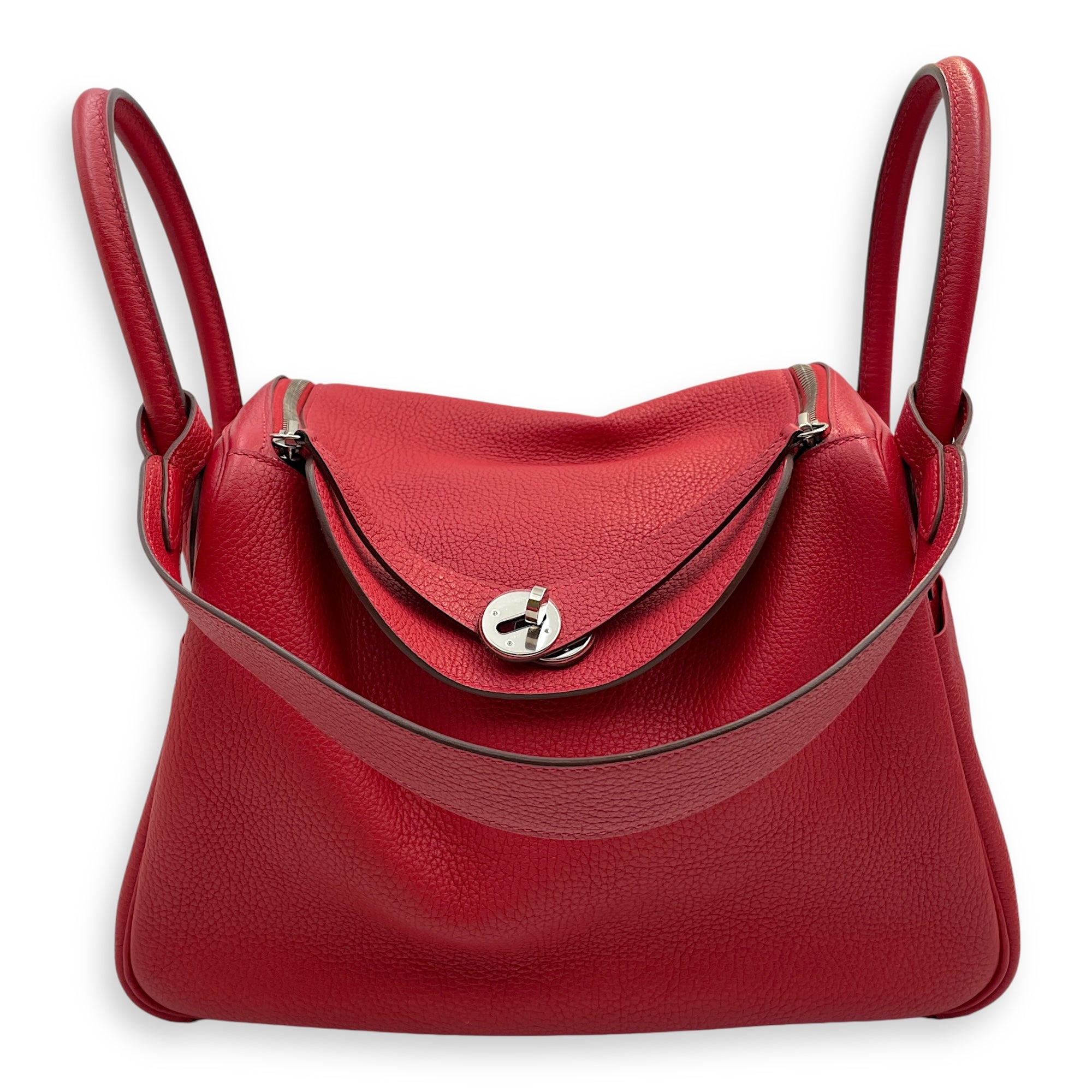 Lindy 30 Rouge Casaque in Clemence Palladium hardware CL2407-3537 8