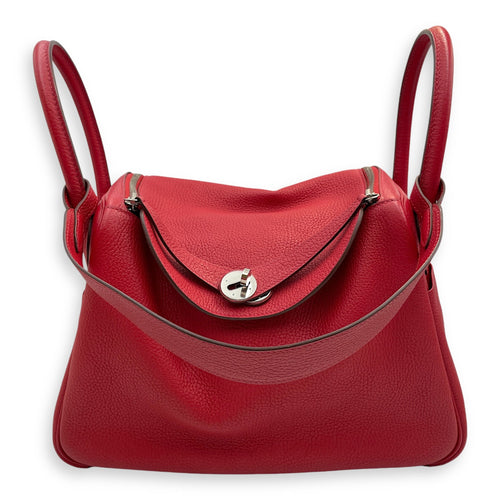 Lindy 30 Rouge Casaque in Clemence Palladium hardware CL2407-3537 8