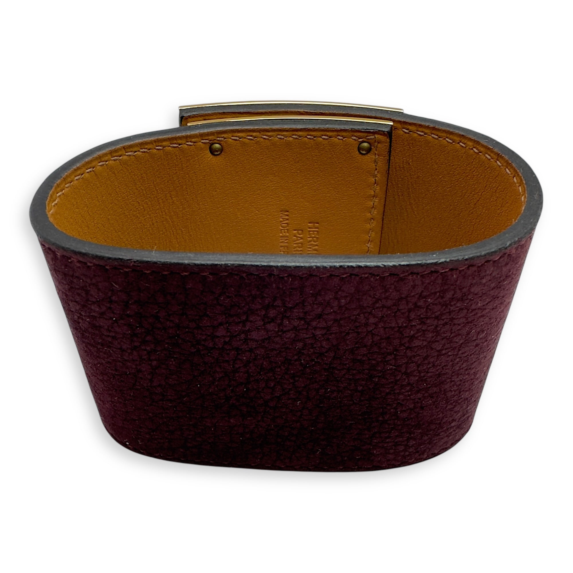 Hermes Kelly Dog Extreme. Sz: S [Q square] Pre-Owned | Prune | Suede | GHW | Item only. | [CL2409-5504]