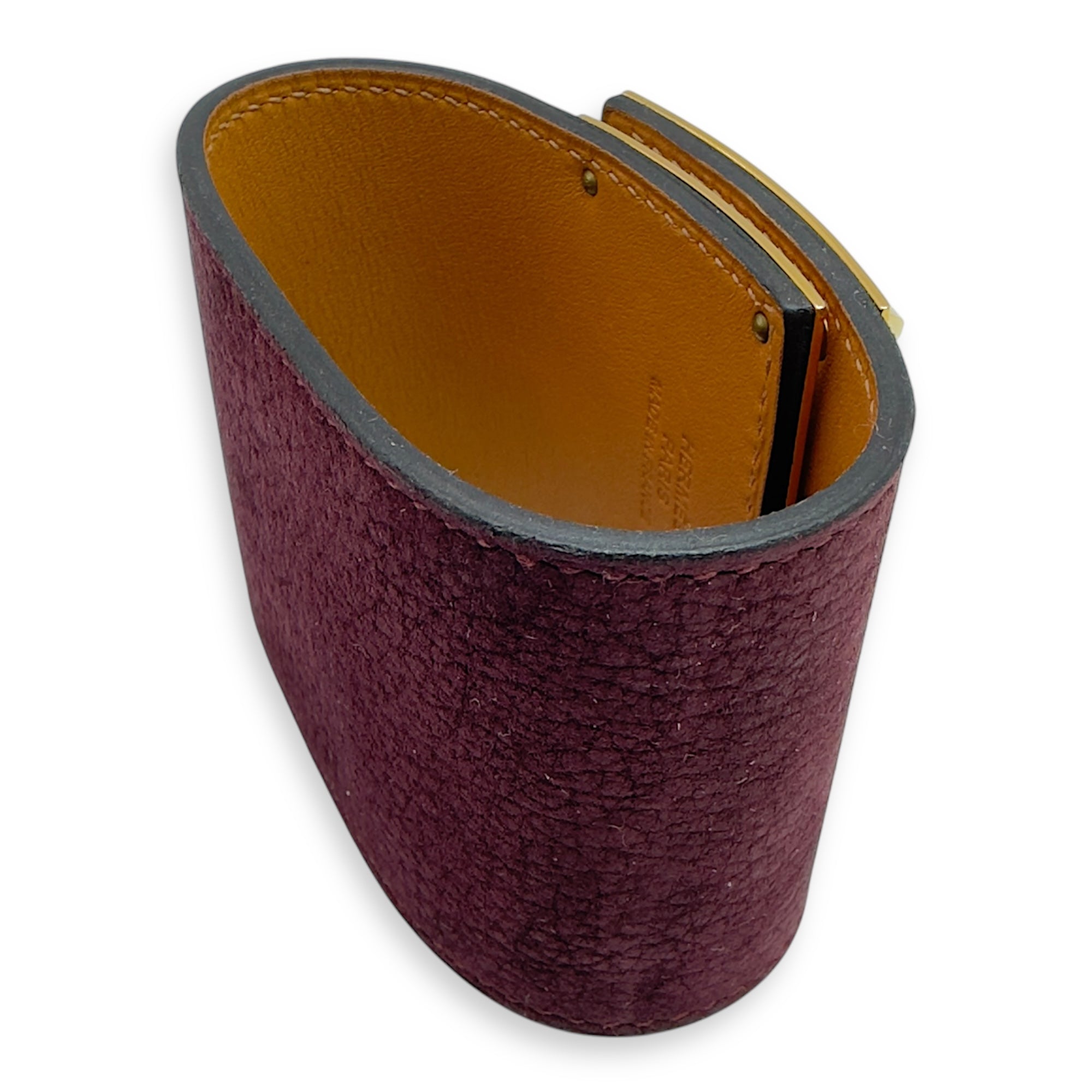 Hermes Kelly Dog Extreme. Sz: S [Q square] Pre-Owned | Prune | Suede | GHW | Item only. | [CL2409-5504]