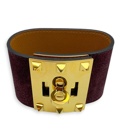 Hermes Kelly Dog Extreme. Sz: S [Q square] Pre-Owned | Prune | Suede | GHW | Item only. | [CL2409-5504]