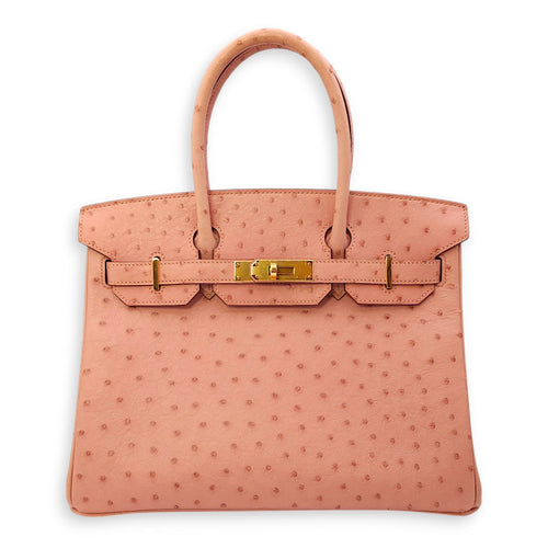 Birkin 30 Terre Cuite in Ostrich Gold hardware CL2405-1249 1