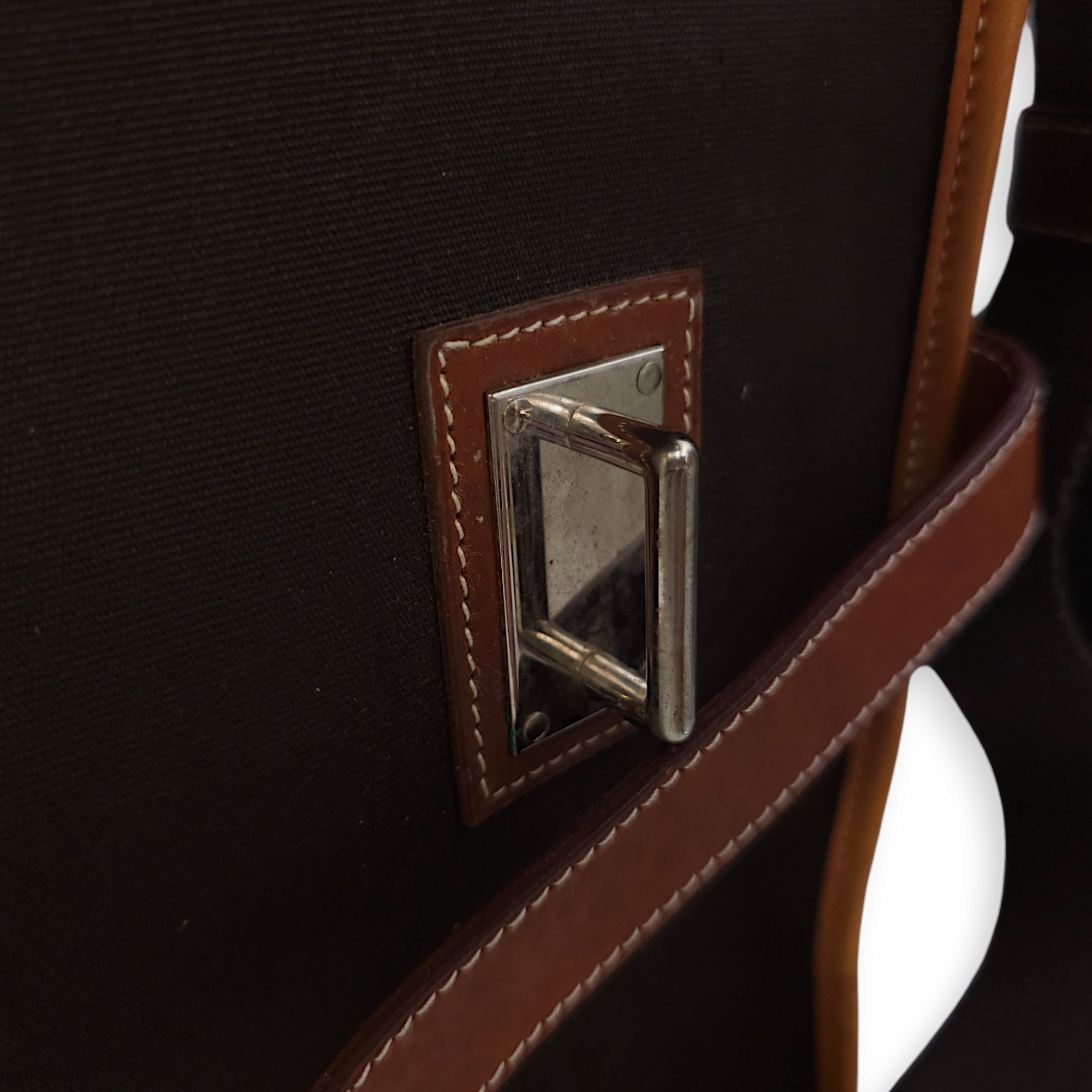 Buenaventura GM Chocolate in Toile/Vache, Palladium hardware