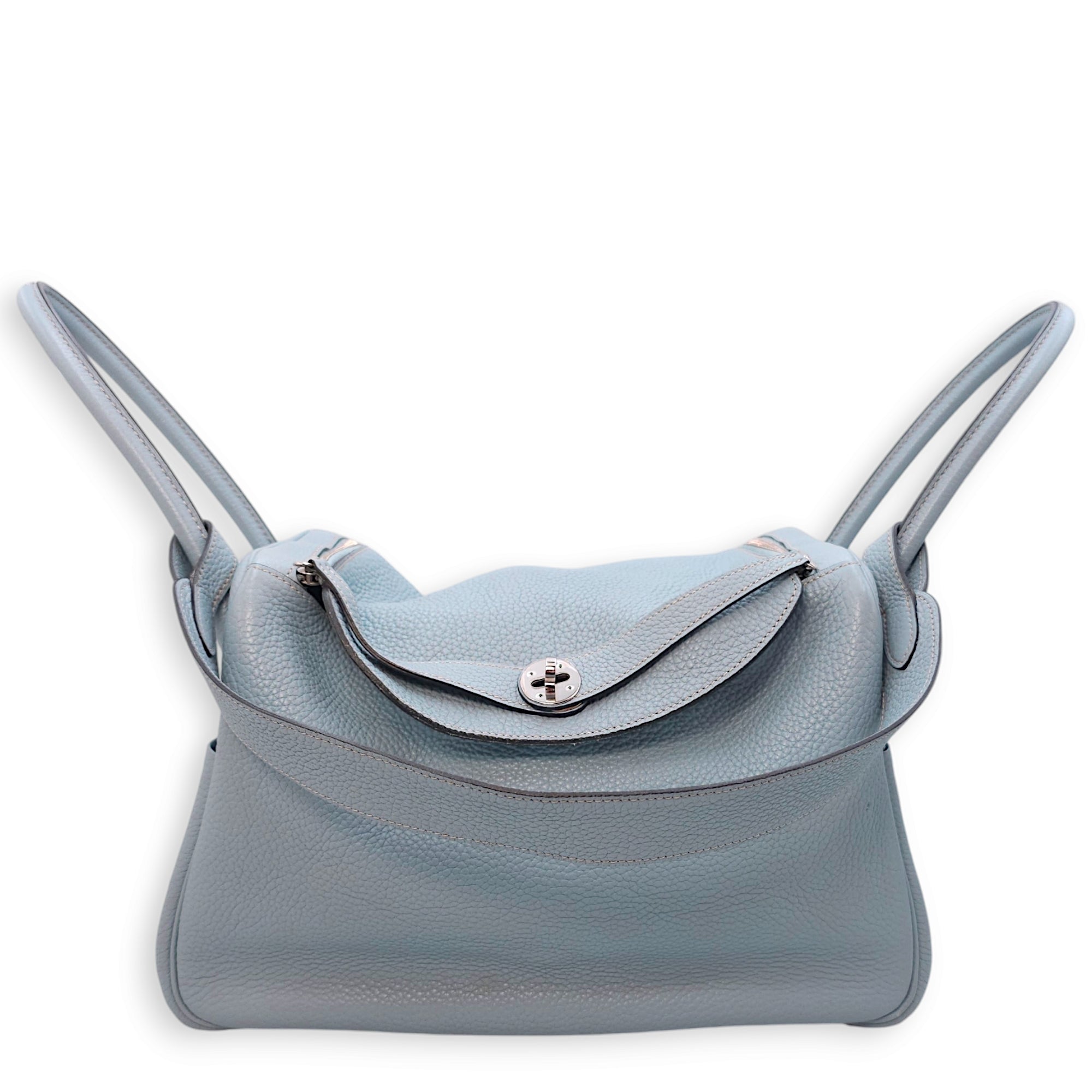 Lindy 34 Blue Lin in Clemence Palladium hardware CL2410-6146 8