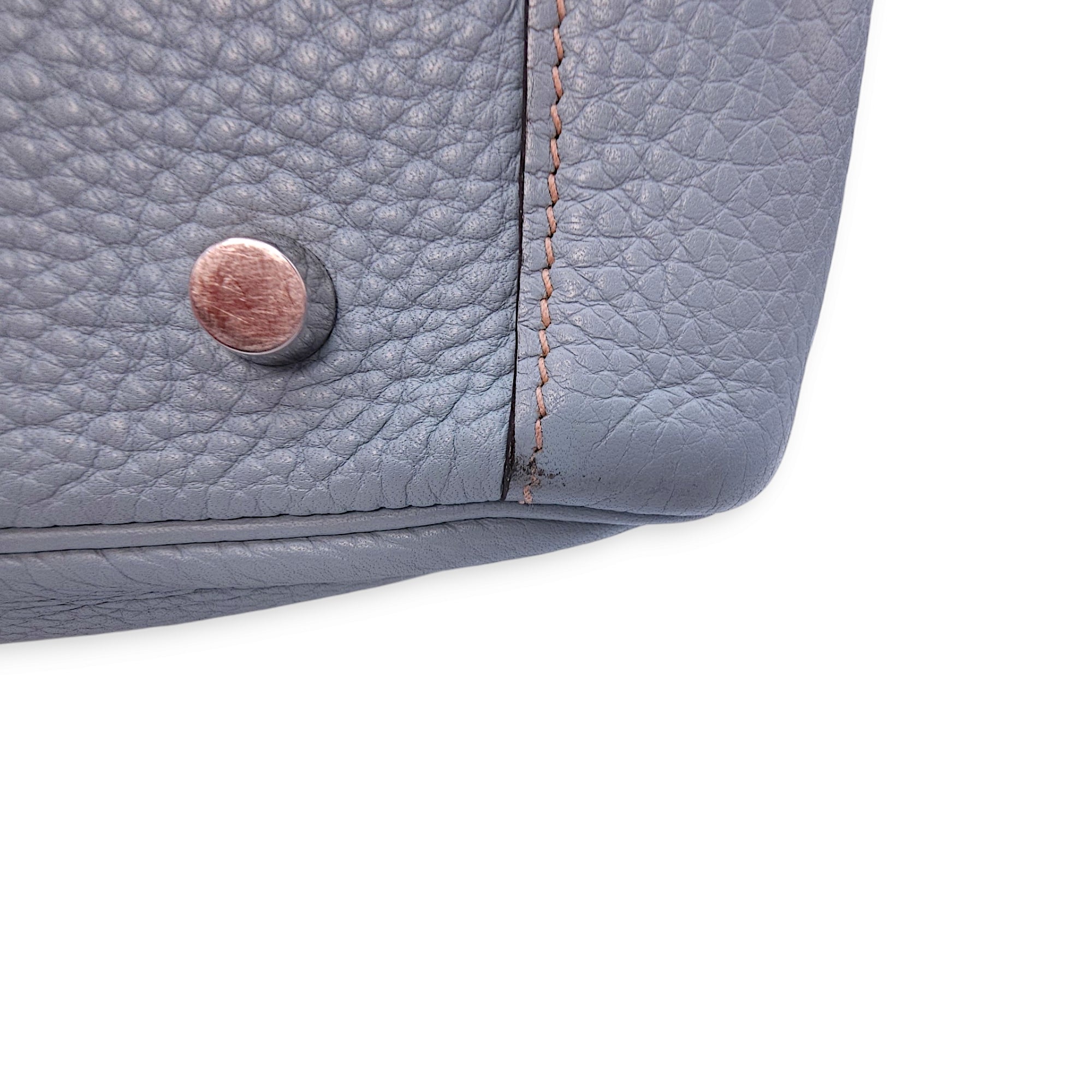 Lindy 34 Blue Lin in Clemence Palladium hardware CL2410-6146 5