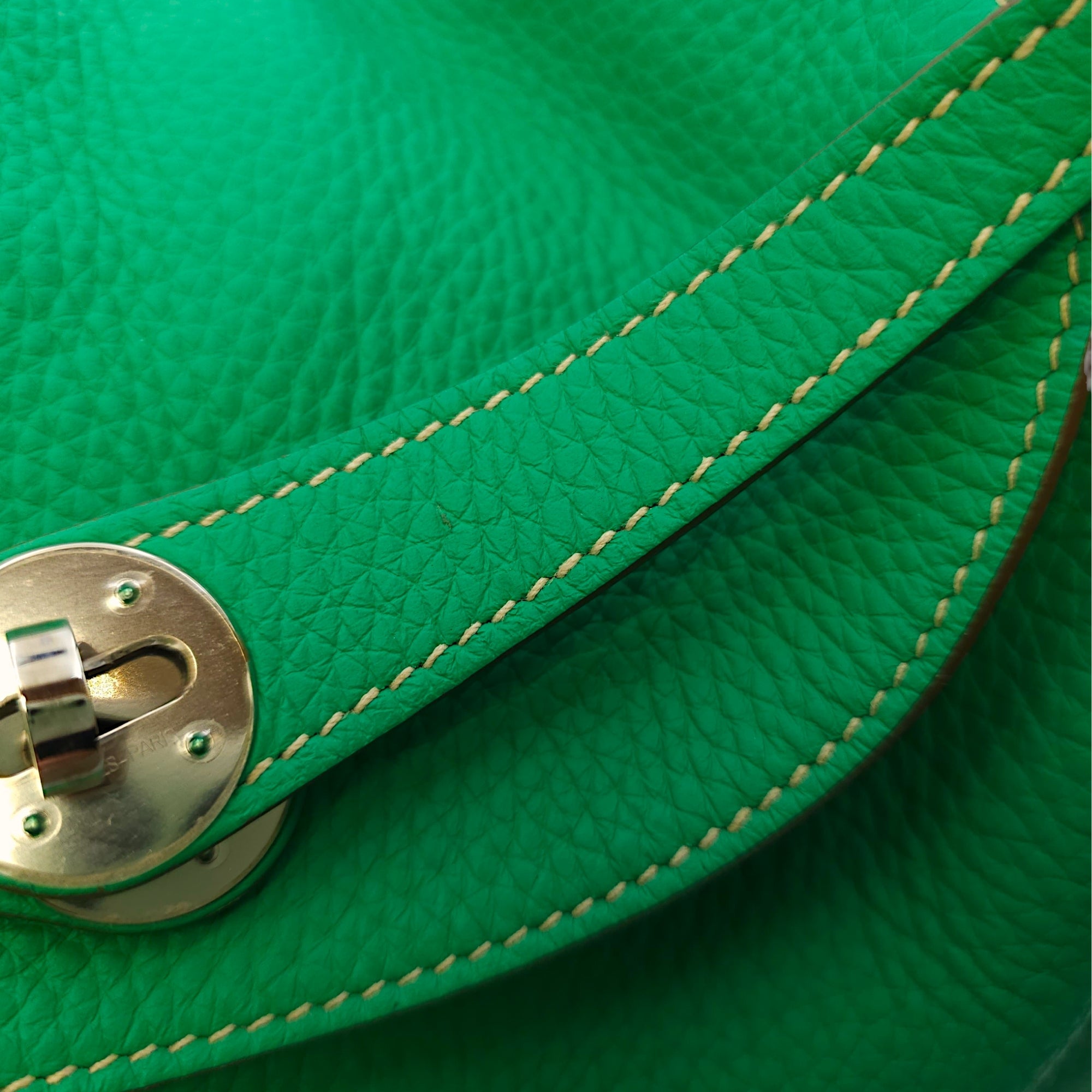 Lindy Eclat 34 Menthe/Gris in Clemence Palladium hardware
