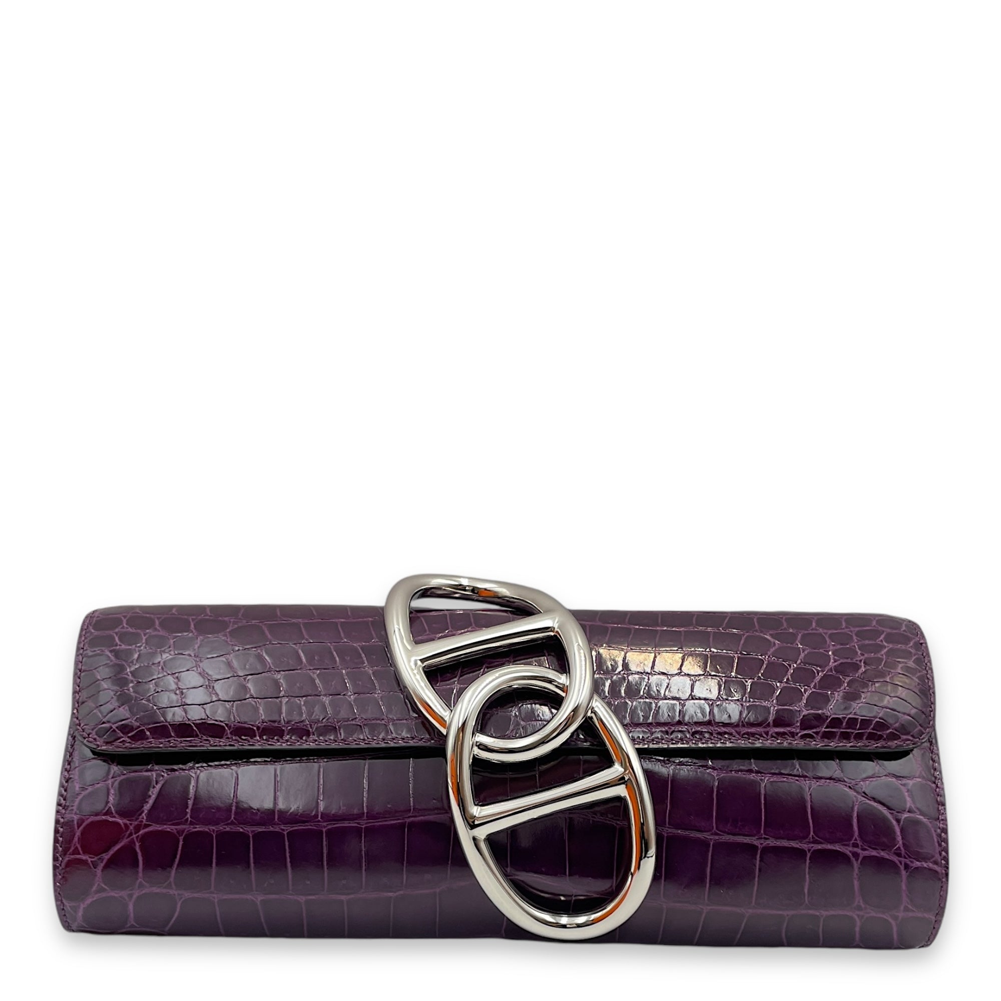 Egee Clutch Cassis in Shiny Niloticus, Palladium hardware