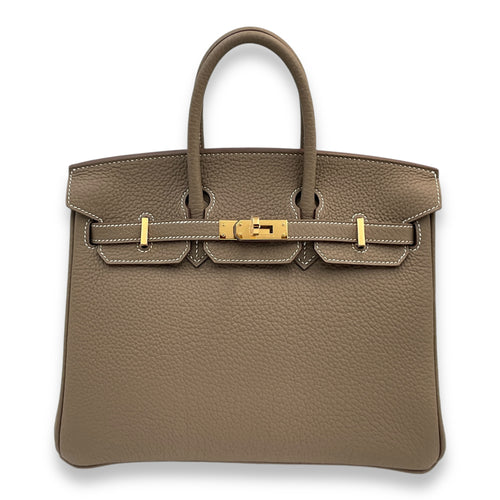 Birkin 25 Etoupe in Togo, Gold hardware