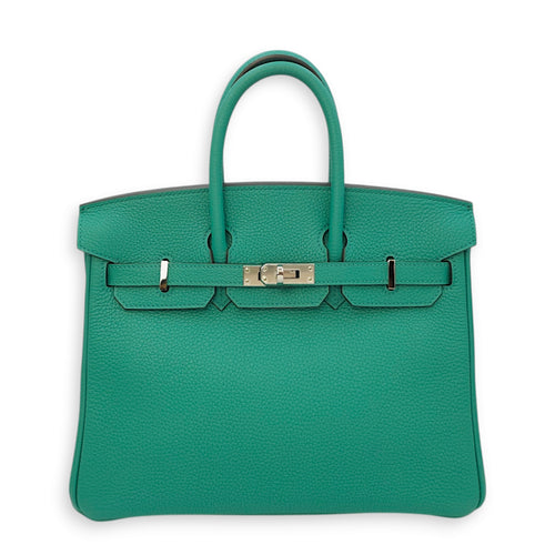 Birkin 25 Green in Togo, Palladium hardware