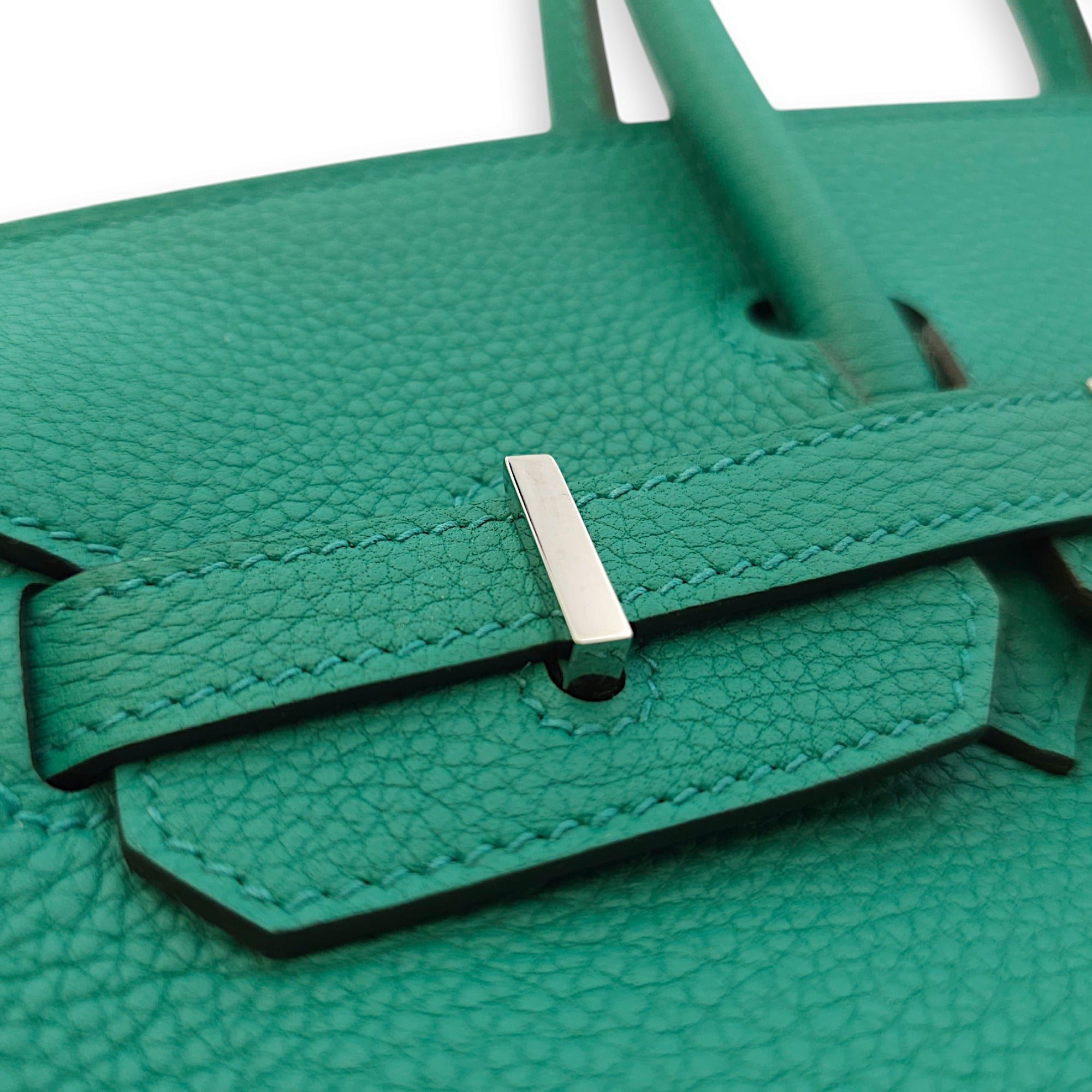 Birkin 25 Green in Togo, Palladium hardware