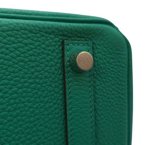 Birkin 25 Green in Togo, Palladium hardware