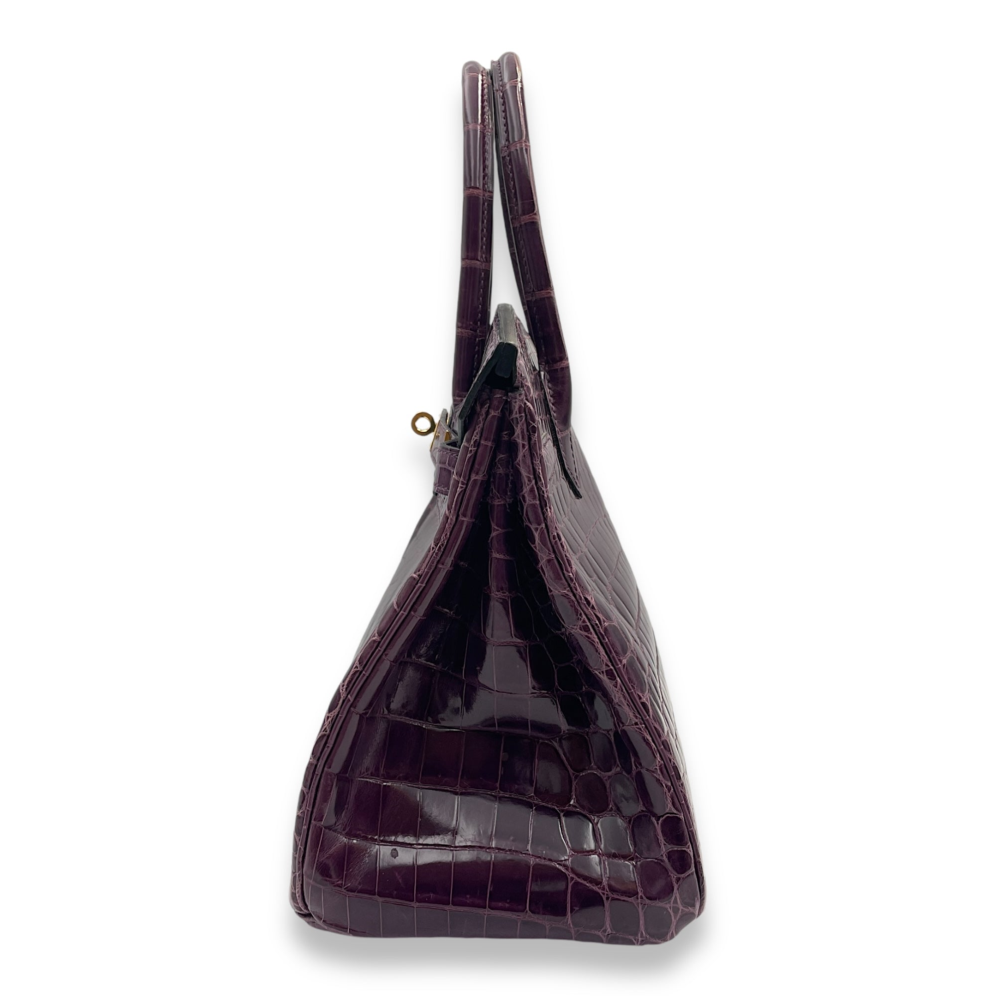Birkin 30 Purple in Shiny Niloticus Gold hardware CL2412-8143 4