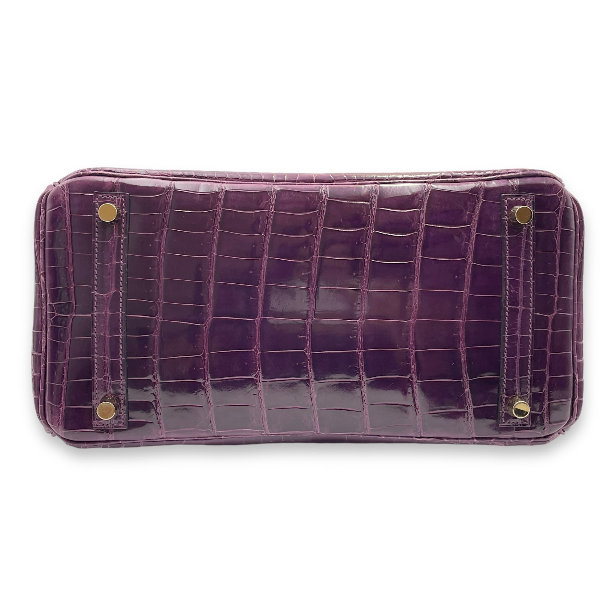 Birkin 30 Purple in Shiny Niloticus Gold hardware CL2412-8143 5