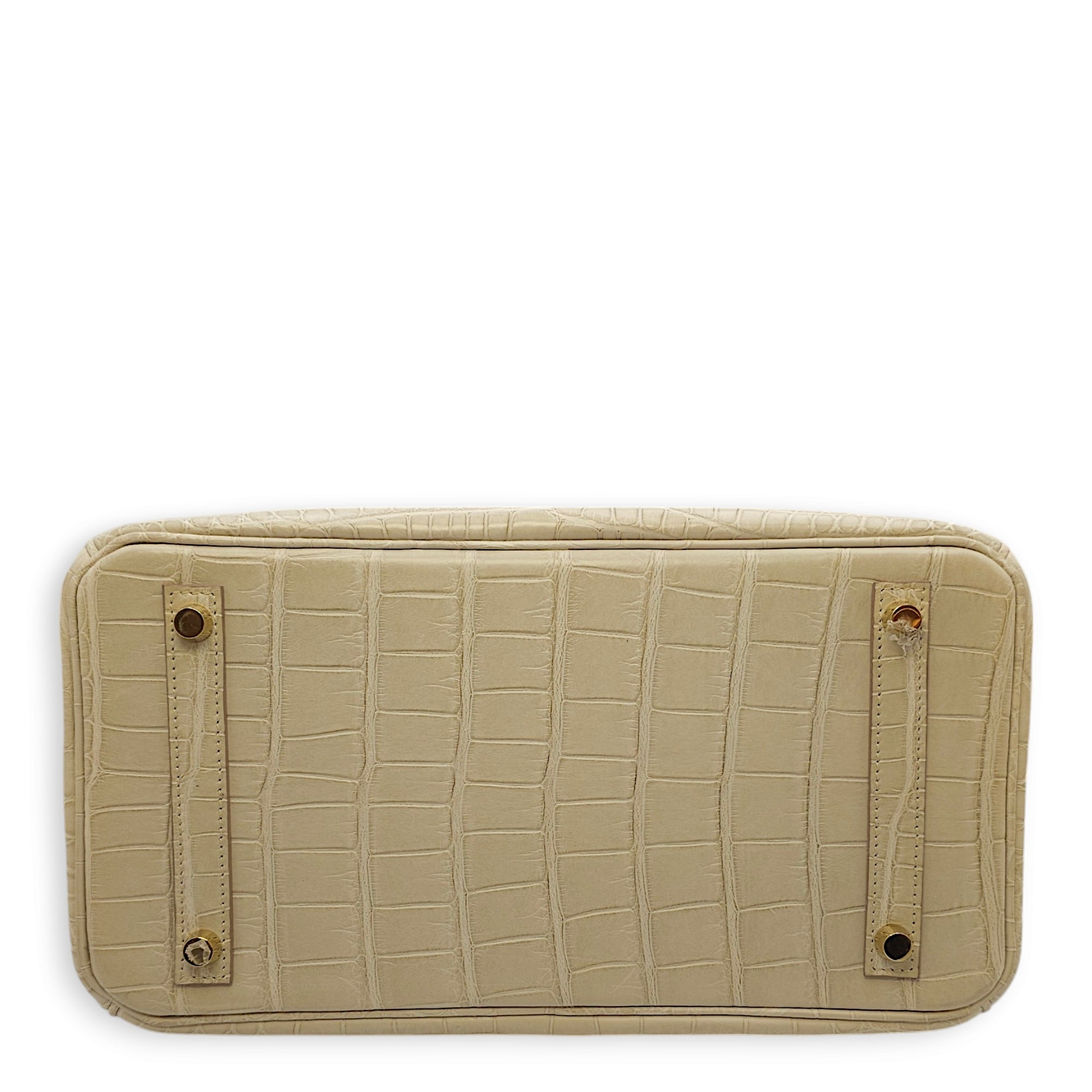 Birkin 30 Beton in Matte Alligator, Gold hardware