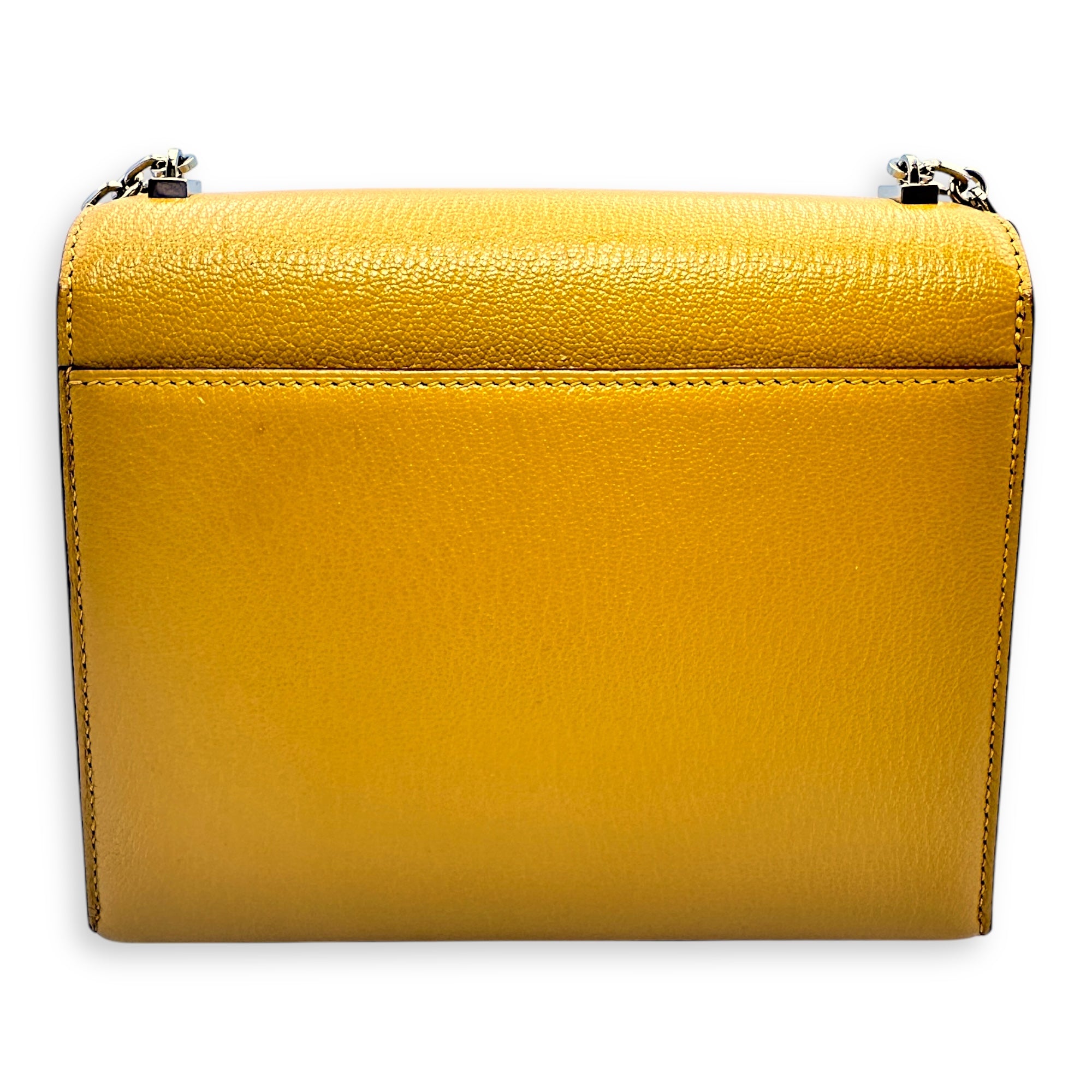 Verrou Mini Jaune Ambre in Chevre Mysore, Palladium hardware