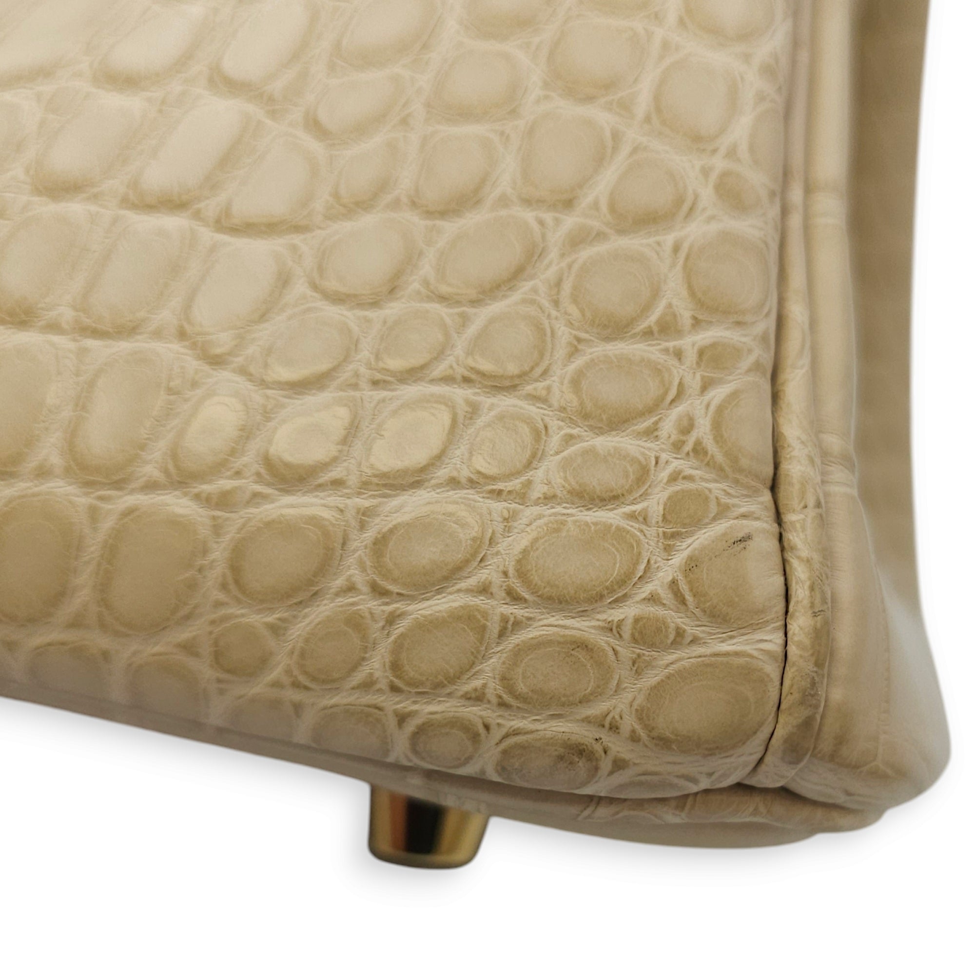 Birkin 30 Beton in Matte Alligator, Gold hardware