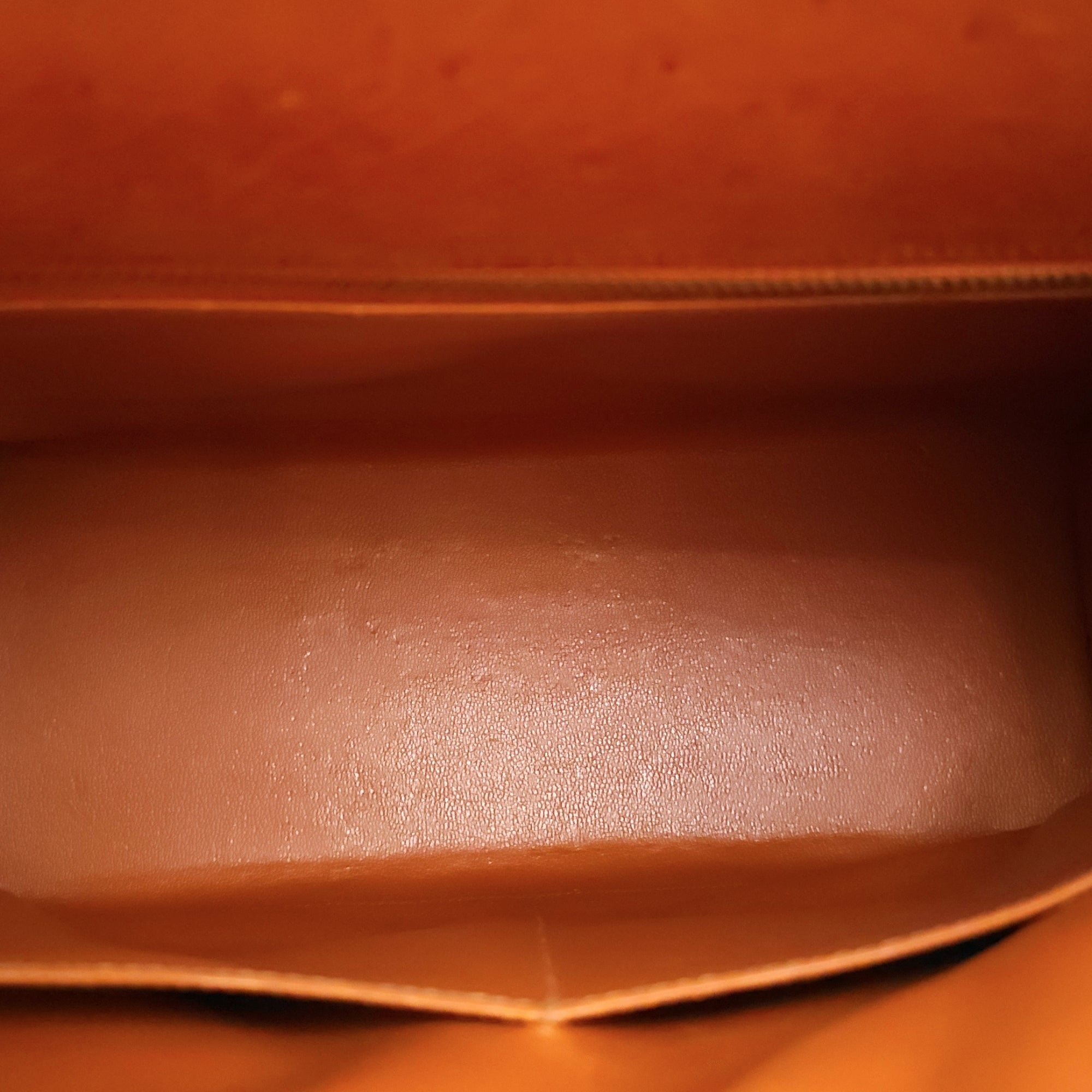 Sellier Kelly 32 Cognac in Ostrich Gold hardware