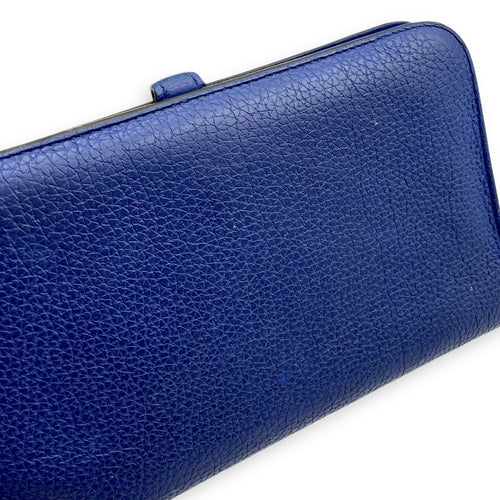 Dogon Duo Blue Electric  Wallet in Togo Palladium hardware