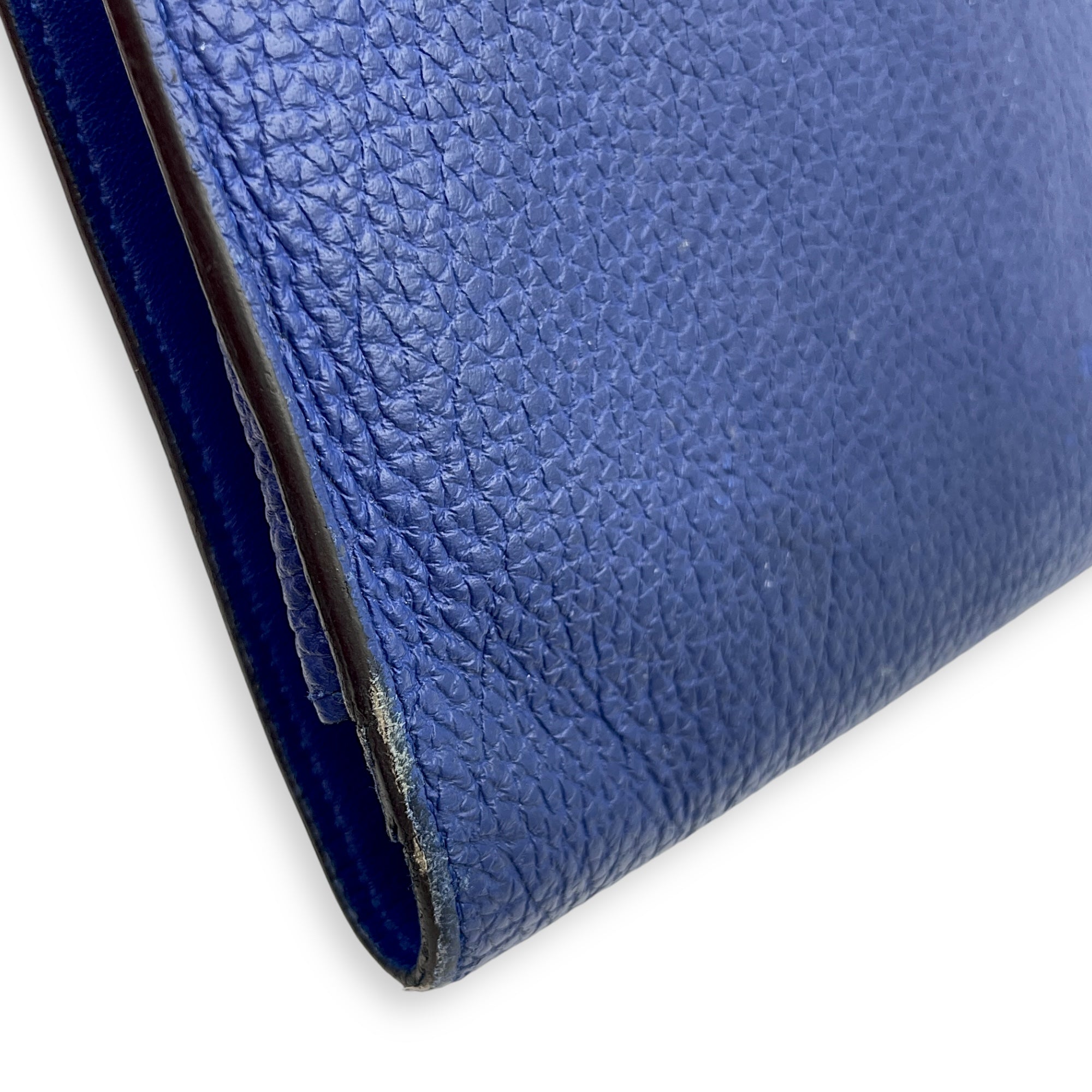 Dogon Duo Blue Electric  Wallet in Togo Palladium hardware