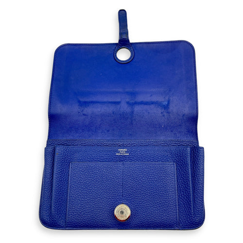Dogon Duo Blue Electric  Wallet in Togo Palladium hardware