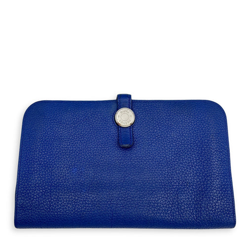 Dogon Duo Blue Electric  Wallet in Togo Palladium hardware