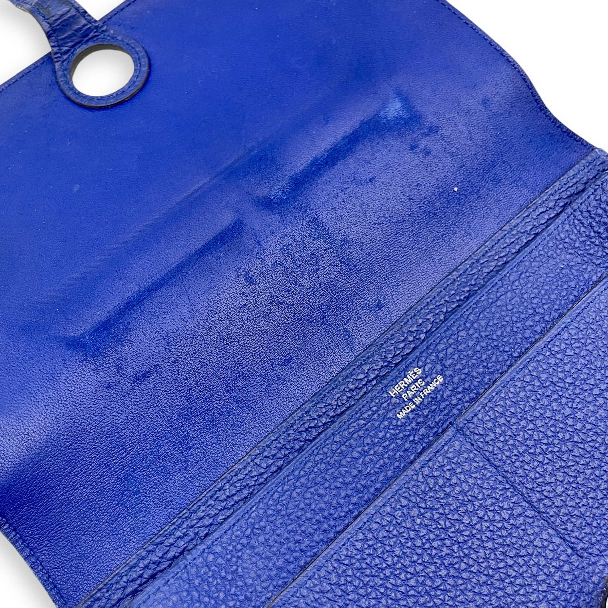 Dogon Duo Blue Electric  Wallet in Togo Palladium hardware