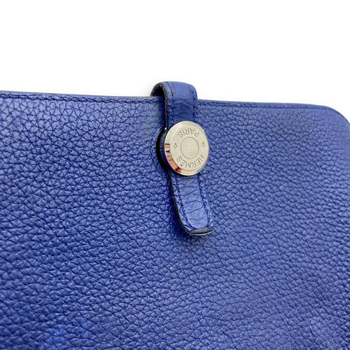Dogon Duo Blue Electric  Wallet in Togo Palladium hardware