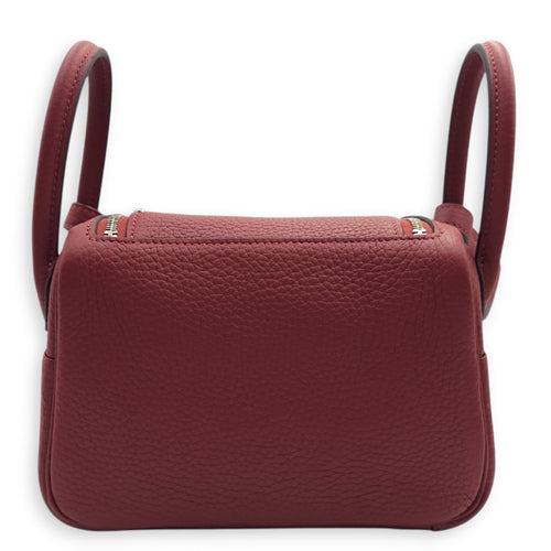 Lindy II Mini Rouge H in Clemence, Palladium hardware