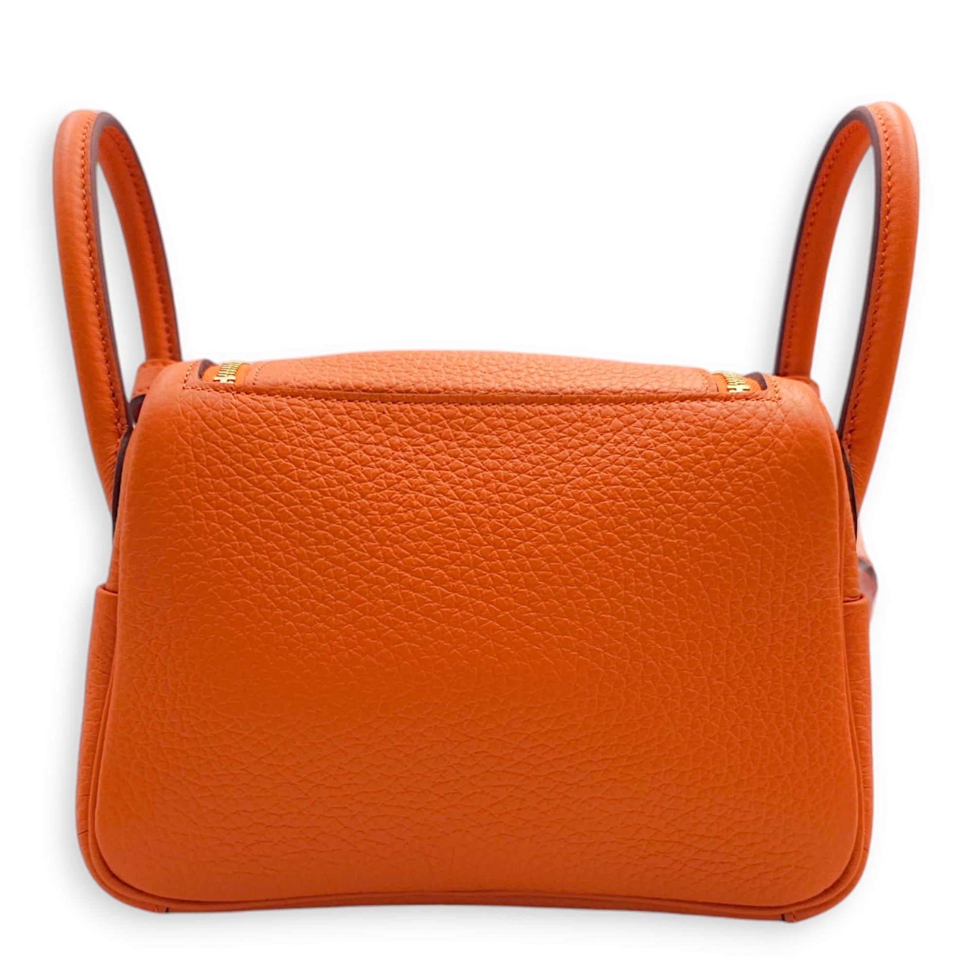 Lindy Mini Orange in Clemence, Gold hardware