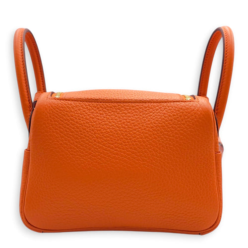 Lindy Mini Orange in Clemence, Gold hardware