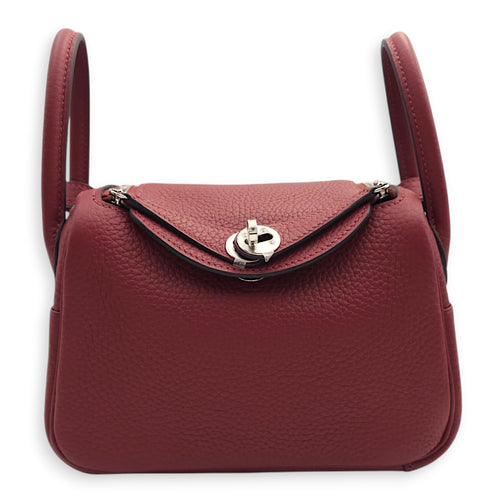 Lindy II Mini Rouge H in Clemence, Palladium hardware