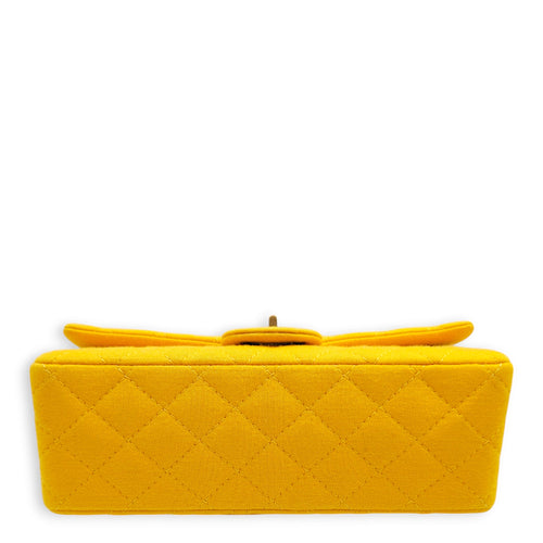 Reissue 225 24.5x15x8cm Yellow Shoulder Bag in Jersey, Gold hardware