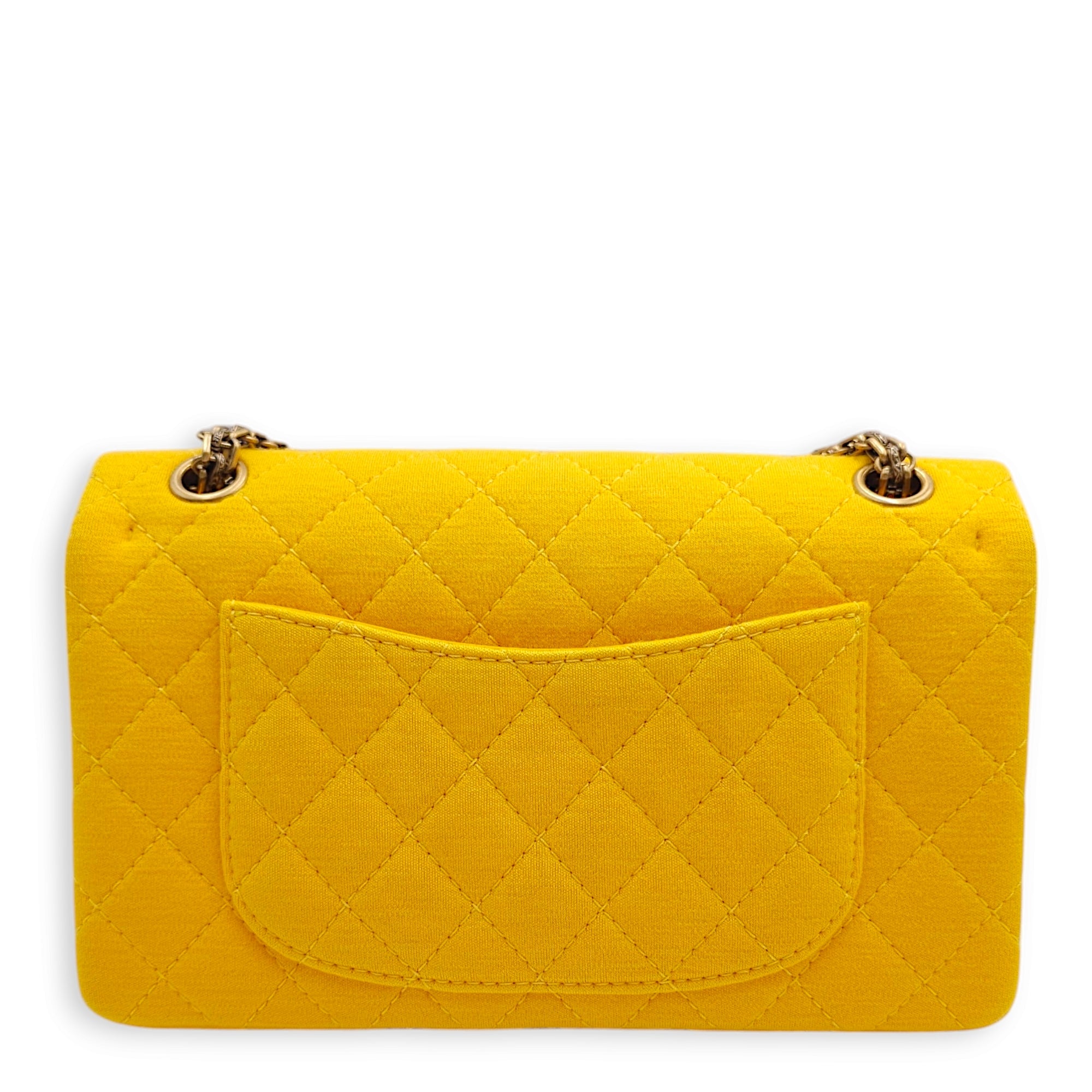 Reissue 225 24.5x15x8cm Yellow Shoulder Bag in Jersey, Gold hardware