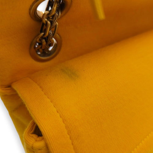 Reissue 225 24.5x15x8cm Yellow Shoulder Bag in Jersey, Gold hardware