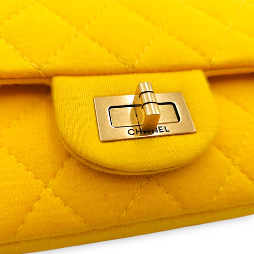 Reissue 225 24.5x15x8cm Yellow Shoulder Bag in Jersey, Gold hardware