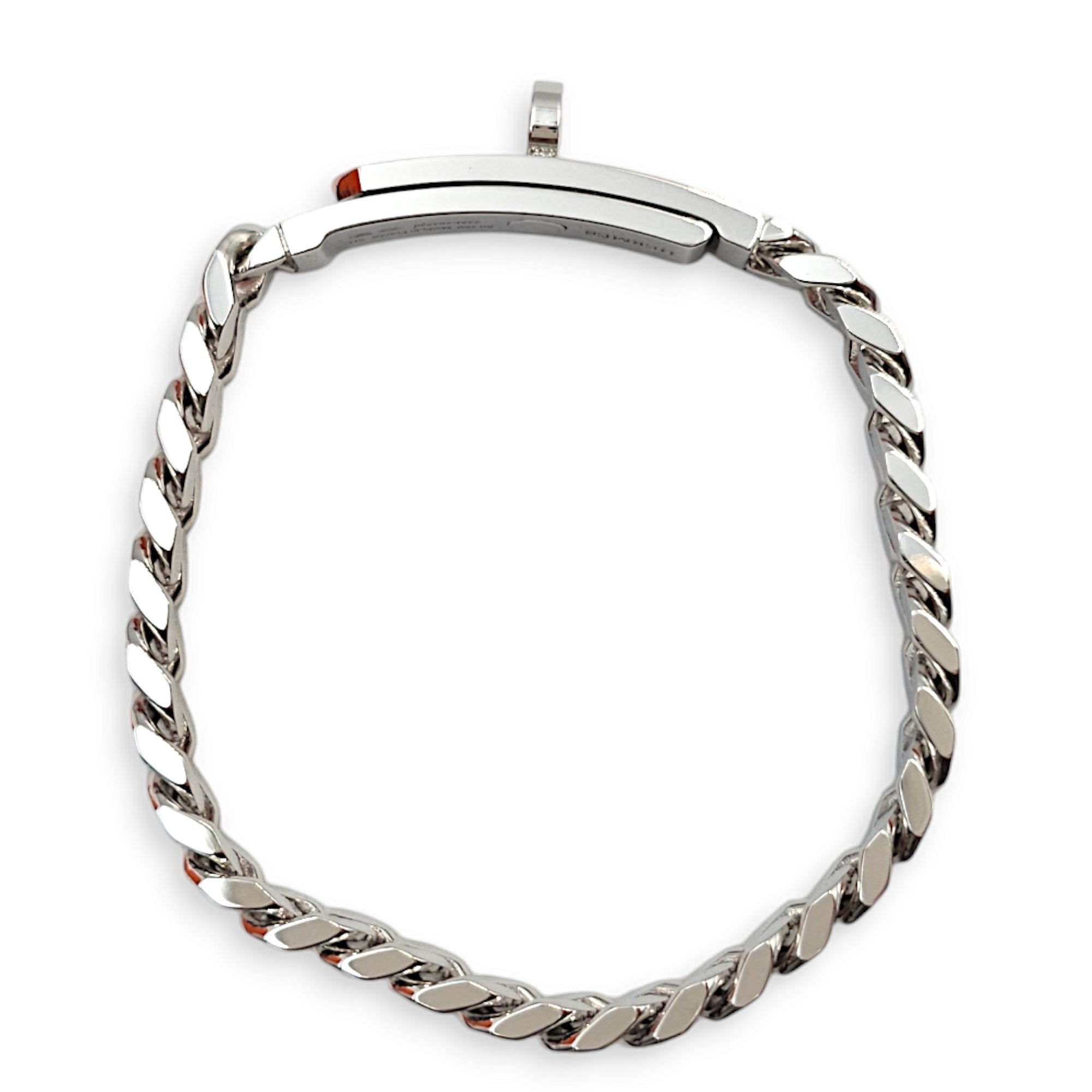 Kelly Gourmette SH Bracelet in 18K White Gold