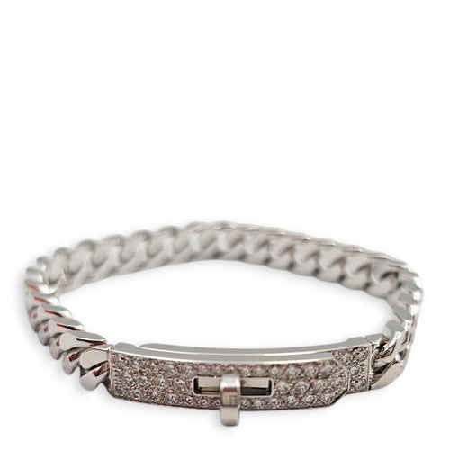 Kelly Gourmette SH Bracelet in 18K White Gold