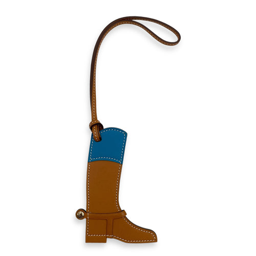 Paddock Boot Charm Naturel Sable/Blue Zanzibar Bag Accessory in Butler